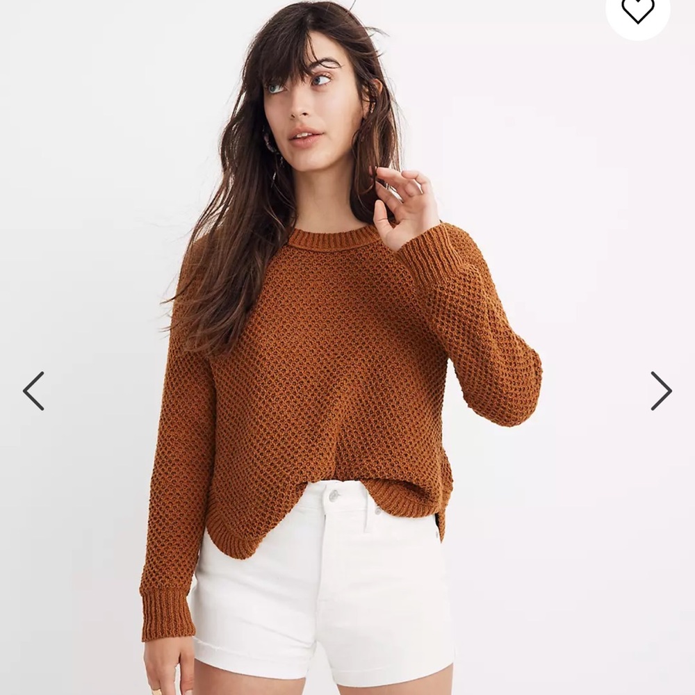 Women’s Crewneck Knit Sweater in Chestnut